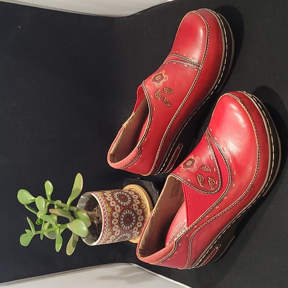 L'ARTISTE by SPRING STEP | 'Burbank' Red Leather Slip On - EU 37 / US 6.… - Picture 3 of 11